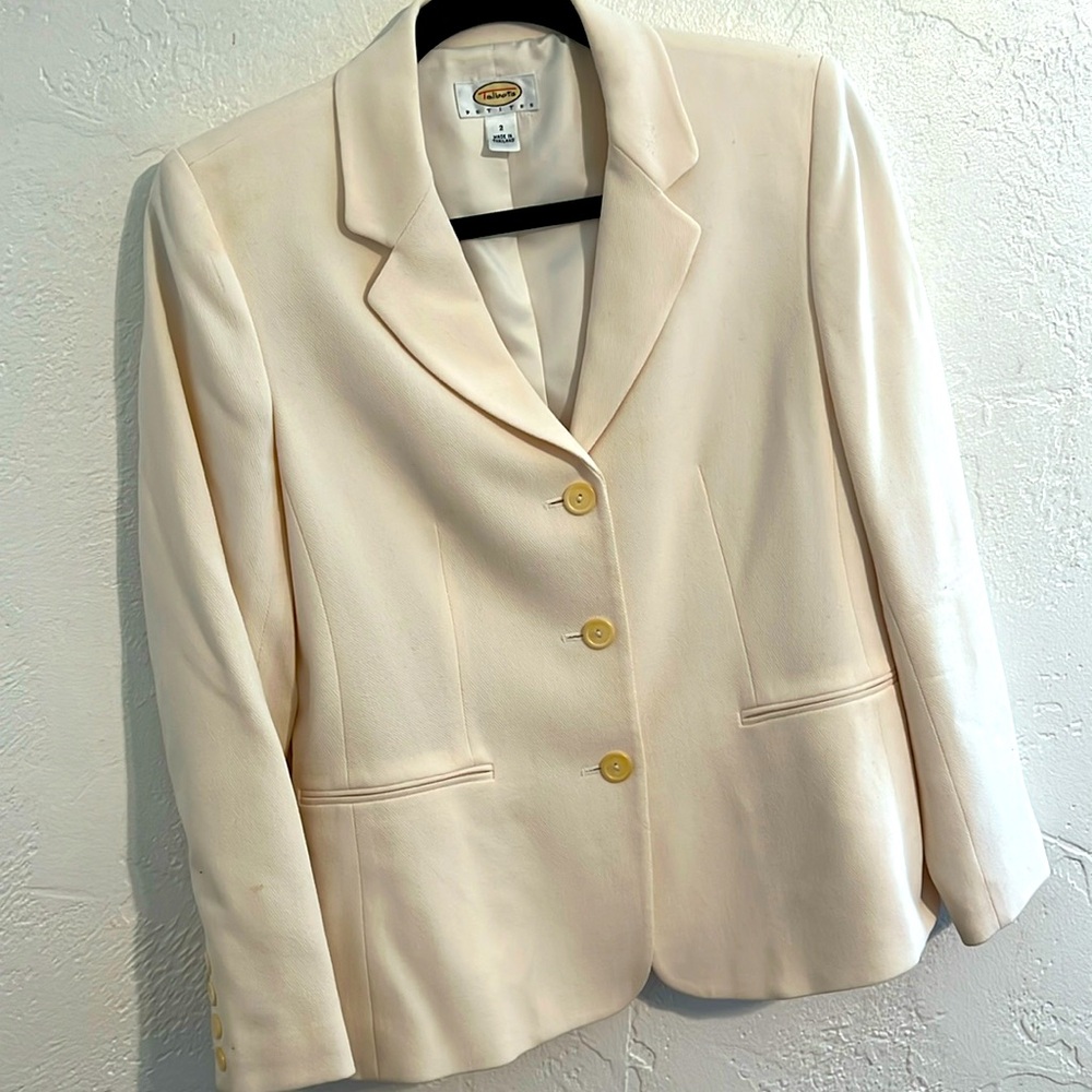 Talbots Cream Blazer with Gold Buttons
